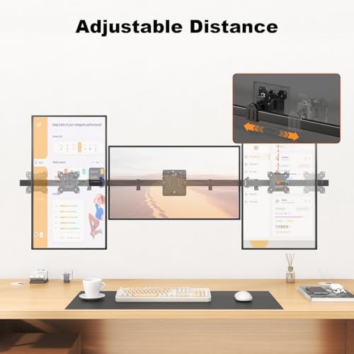 Triple Monitor Wall Mount for 17-32" Screens