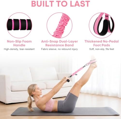 Multifunctional Foot Pedal Resistance Band Set 30-90LB