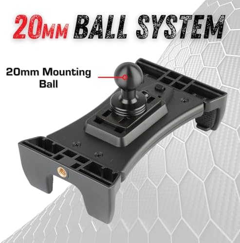 Bulletpoint Heavy Duty Vehicle Tablet Mount with Adjustable Mounting Arm Articulating Joint 20mm AMPS Ball Dash Mount