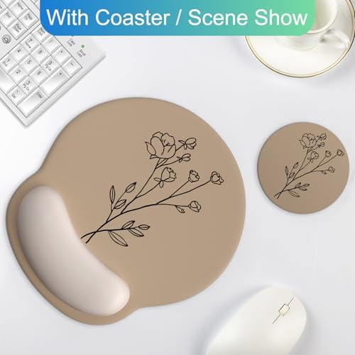 Ergonomic Mouse Pad with Wrist Rest Support,Gel Mouse Pads for Desk