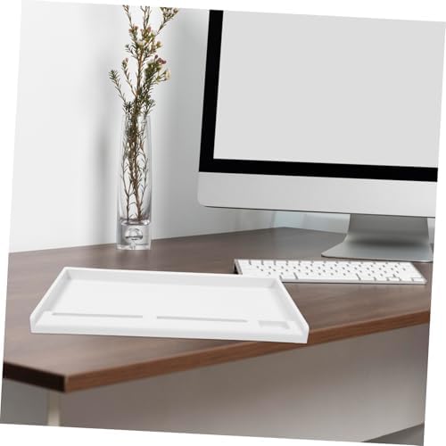 White Plastic Keyboard Tray Drawer Under Desk Organizer for Office