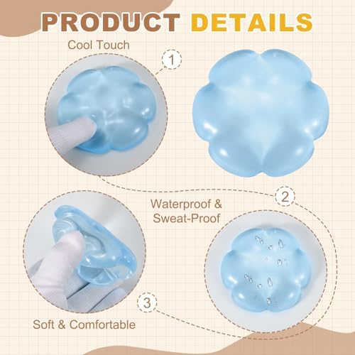 PATIKIL Gel Wrist Rest, Wrist Support for Mouse Flower Shape Ergonomic Mouse Pad Soft Silicone Support Comfortable Cushion for Computer Gaming Office Home, Bright Blue