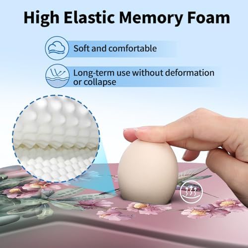 YIWEI Ergonomic Mouse Pad with Wrist Rest for Carpal Tunnel Pain Relief
