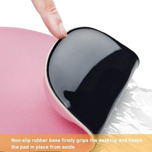 Office Mousepad with Gel Wrist Support - Ergonomic Gaming Desktop Mouse Pad Wrist Rest - Design Gamepad Mat Rubber Base for Laptop Computer -Silicone Non-Slip Special-Textured Surface (09Dark Grey)