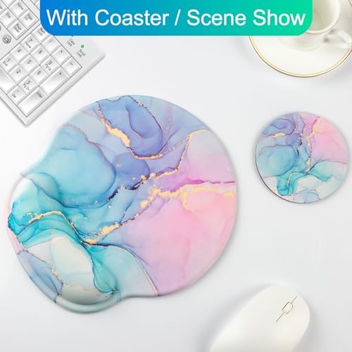 Ergonomic Mouse Pad with Wrist Rest Support,Gel Mouse Pads for Desk