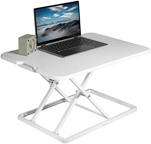 VIVO White 26 in Single Top Standing Desk Converter, DESK-V001JW