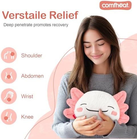 Cute Axolotl Microwave Heating Pad for Pain Relief Moist Heat Pack