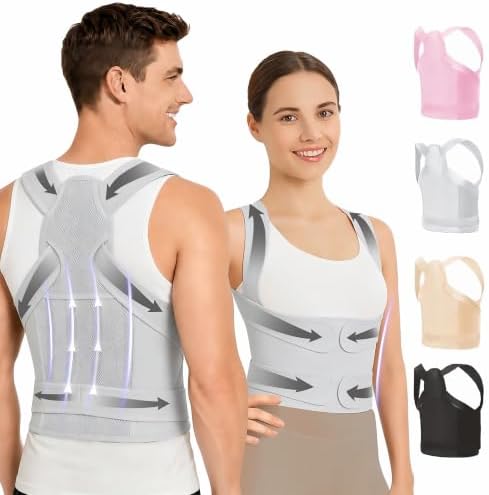 Posture Corrector for Women & Men, Adjustable Full Back Brace Support