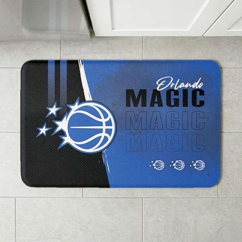 Northwest NBA Orlando Magic Embossed Anti-Fatigue Mat, Cushioned Kitchen Floor Rug, Non-Slip PVC Standing Comfort, 18 x 30 in