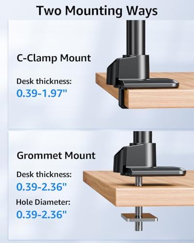MOUNTUP Odyssey G9 Tall Monitor Arm Holds 4.4-44 lbs for 32-49 Inch Screens