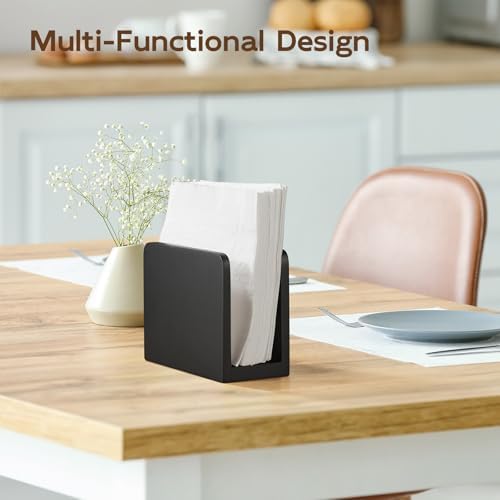 Wood Mail Organizer, Mail Holder for Desk, Black Letter Holder for Countertop, Small Envelope Holder, Desk Organizers and Accessories for Home Office