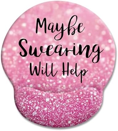 LIMKRIAN Pink Ergonomic Mouse Pad with Wrist Rest, Cute Mousepad for Women