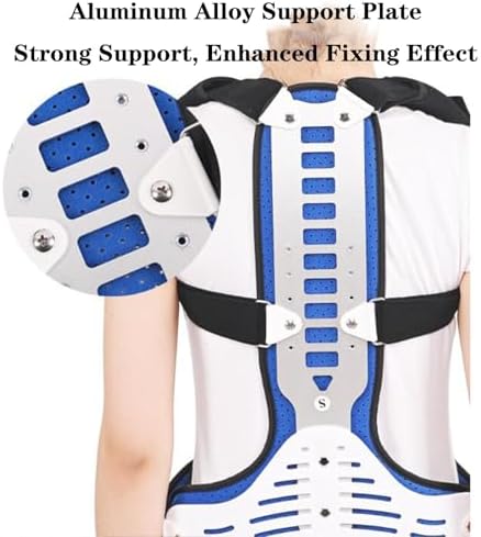 SFKLYU Kyphosis Corrector Brace Adjustable Back Posture Corrector Upper Back Support for Men Women for Hunched Back, Kyphosis and Vertebral Compression,M