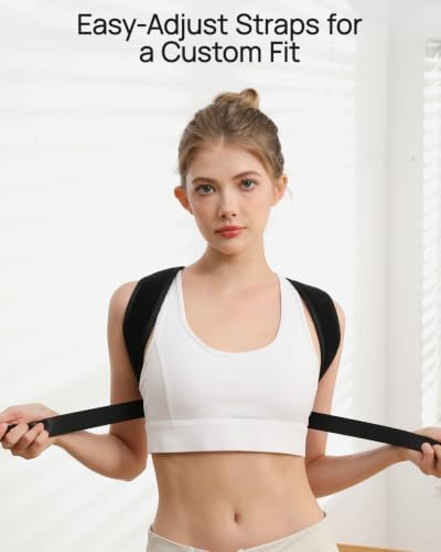 Confident Women Posture Corrector, Easy-Adjust Shoulder Upper Back Brace