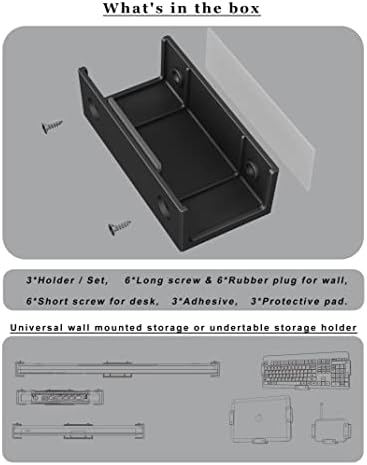 Under Desk Laptop Holder, (Black)