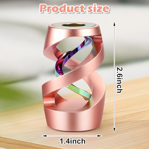 Kinetic Spinning Fidget Toy, ADHD Stress Relief Desk Decor Rose Gold