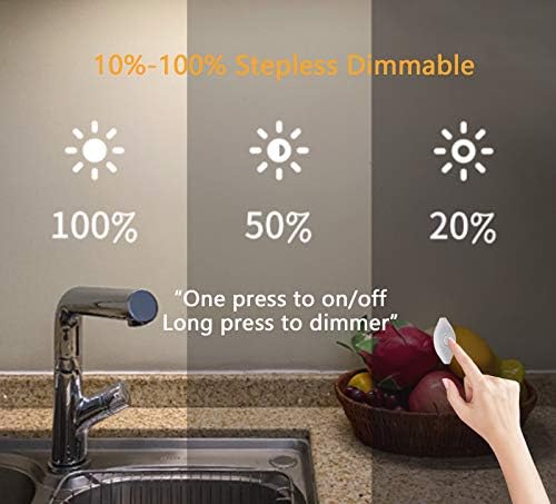 Under Cabinet Light, 12 Inch Plug in LED Closet Light with Memory Function, Cold White 6000K, Super Slim Dimmable Workbench,Under Counter Lights for Kitchen