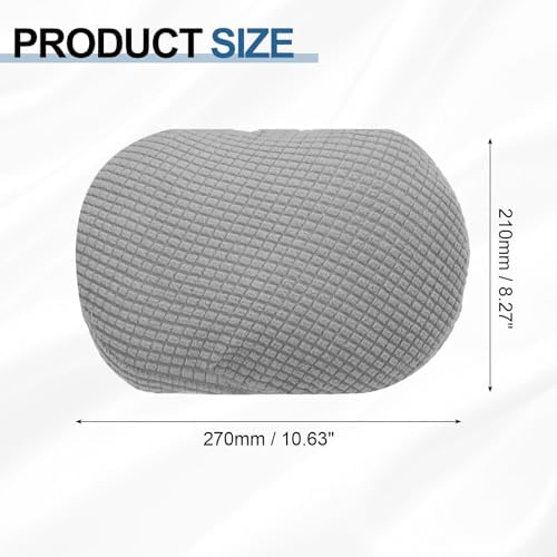 uxcell Office Chair Pillow Cover, Office Chair Headrest Attachment Removable Headrest Protector for Home Desk Computer Chairs, Light Gray