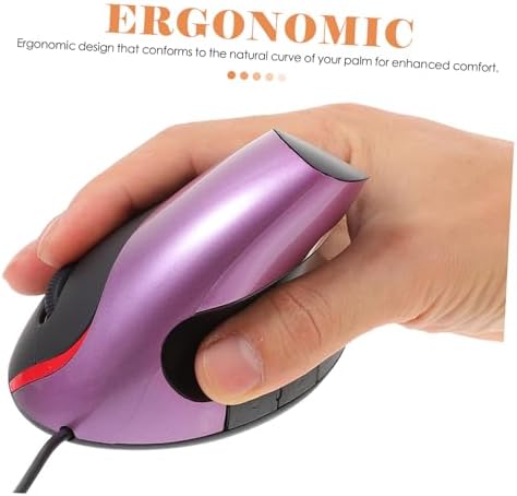 Ergonomic Wired Vertical USB with Wrist -Button Compact Design for Office Laptop Computer Use to Wrist Fatigue