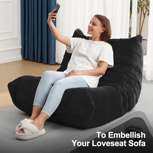 Hobestluk Big Bean Bag Chairs for Adults Fireside BeanBag Couch Togo Sofa