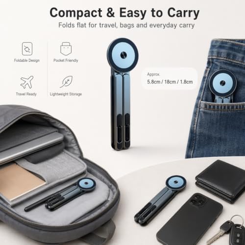 4-in-1 Magnetic Foldable Stand, Adjustable Holder for 10-17" Laptop, 4-13" Phone & Tablet