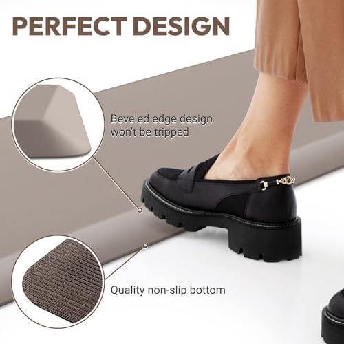 4/5 Inch Thick Kitchen Mat - Cushioned Anti Fatigue Mat for Kitchen Floor