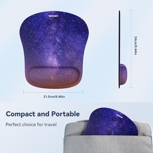 TECKNET Ergonomic Mouse Pad with Wrist Support