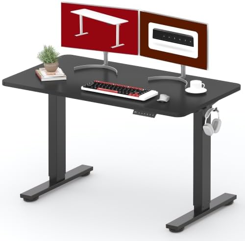 SANODESK 48''x24'' One-Piece Height Adjustable Electric Standing Desk