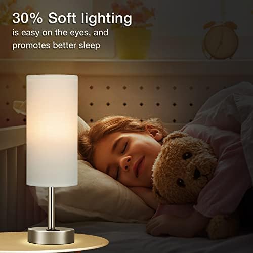 Small Touch Table Lamp for Bedroom - Bedside Desk Lamp for College Dorm