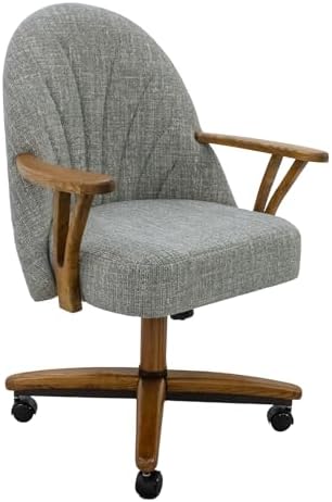 Chromcraft Bailey Swivel-Tilt Caster Dining Chair - Chestnut - Marble - 1pc
