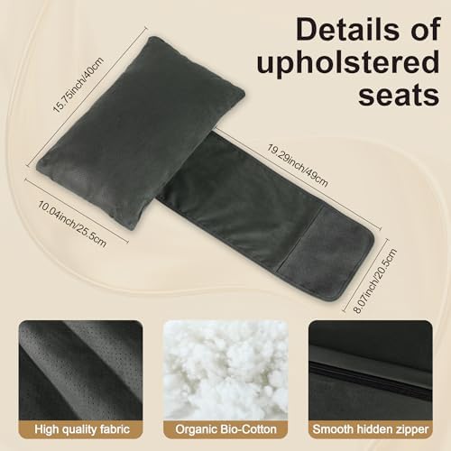 KINIVA Dual-Layer Ultra-Suede Neck Support Pillow for Recliners, Sofas & Office Chairs - Breathable Mesh, Removable Cover, Orthopedic Cervical Support for Pain Relief (Grey)