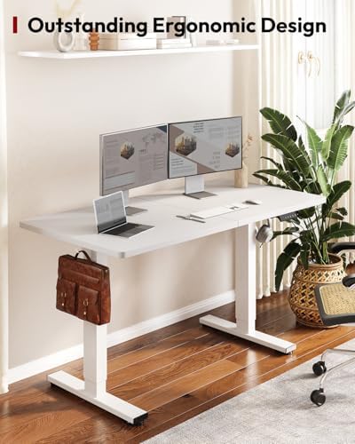 SANODESK 63''x24'' Height Adjustable Electric Standing Desk for Home Office