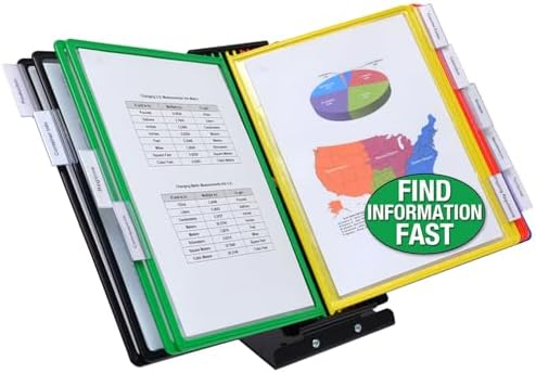 Ultimate Office SWITCHFILE 10-Pocket Reference Display Organizer Color Pkts