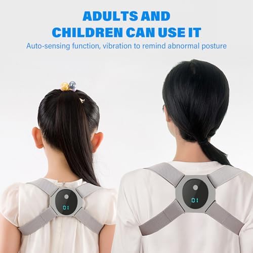 Smart Posture Corrector Adjustable Soft Comfortable Back Straightener Posture Corrector with Smart Sensor Vibration Reminder for Kids Adults