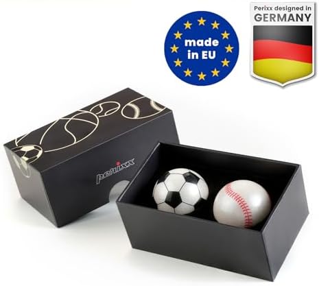 Perixx PERIPRO-303X2F 1.34 Inches Sports Trackball 2 pcs Pack - Fun Novelty Baseball and Soccer Design - Compatible for M570, M575, PERIMICE-517/520/717/720, and Other 1.34inches Trackball Mouse