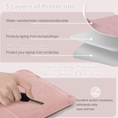 13-14 inch Laptop Sleeve Case with Stand for MacBook Air 13/Pro 14