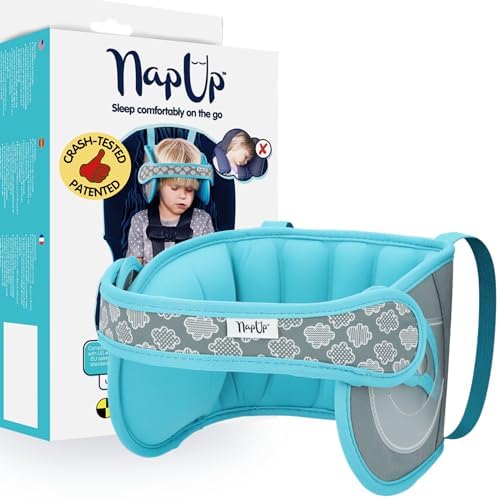 NapUp Car Seat Head Support for Toddler - Anti-Bobbing Head Holder - Teal