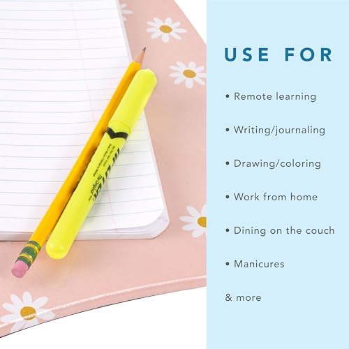 LAPGEAR MyStyle Lap Desk – Pink Daisy, Fits 15.6” Laptops