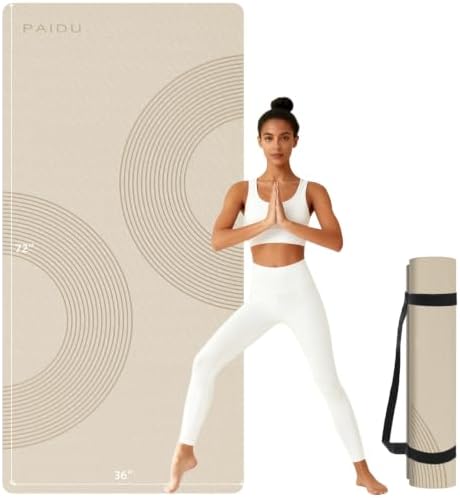 PAIDU Extra Large Yoga Mat, 72"x36" 10MM Thick POE Non Slip Exercise Mat