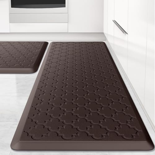 Kitchen Mat 2 PCS Cushioned Anti-Fatigue Floor Mat Standing Mat for Kitchen