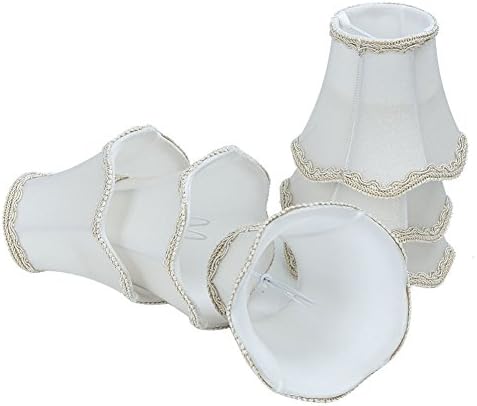 Fuloon Modern European Style Droplight Wall Lamp Candle Chandelier Lamp Shade 6 pcs Set (White)