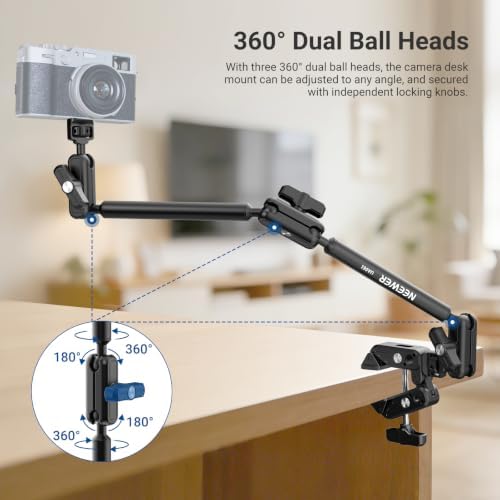 NEEWER Basics 55cm Desk Magic Arm Stand Mount with Super Clamp, UA061
