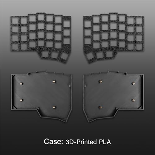 YIVU Borne 4x6 Split Mechanical Keyboard, Extended Corne Layout Ergonomic Keyboard, QMK/Vial Programmable, Hot Swappable RGB with Dual Rotary Encoders, Ready-to-Use Custom Keyboard for Coding