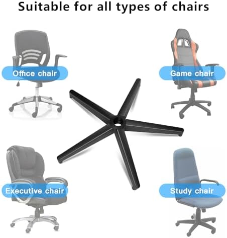 Omyoffice Office Chair Replacement Base, 28" Heavy Duty 2200LBS, Metal
