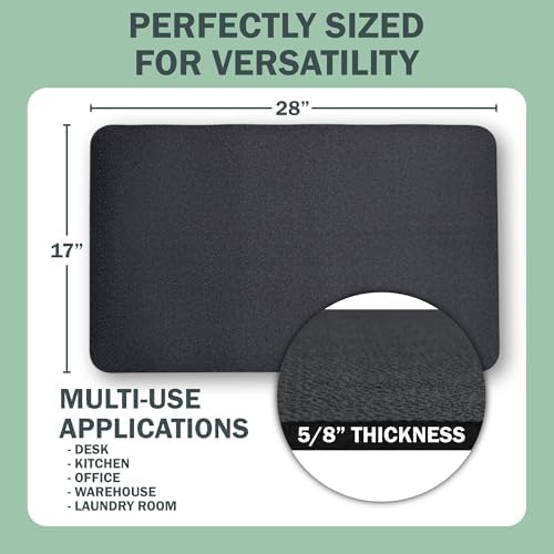 Standing Comfort Mat - 17" x 28" Anti Fatigue Foam Material - Floor Mat for Desk, Home, Office, Kitchen - Standing Desk Mat & Kitchen Floor Mat