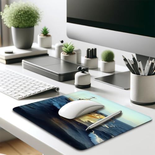 Aircraft Carrier Mouse Pad, US Navy Military Theme Patriotic Desk Mat