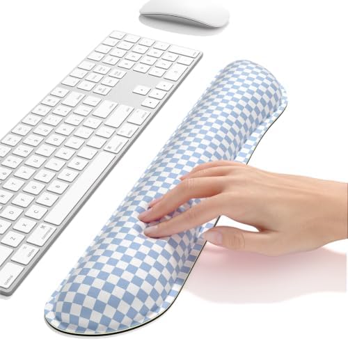 Dapesuom Keyboard Wrist Rest, Memory Foam, Ergonomic, Gaming,Blue Grey