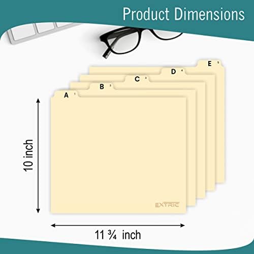 EXTRIC Alphabetical File Organizer 25 File Cabinet Dividers A-Z with Tabs