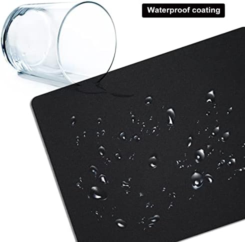 Small Mouse Pad 3 Pack, Mini Mouse Pads for Wireless Mouse and Laptop Computer, Portable Mousepad with Non-Slip Rubber Base & Waterproof Surface - Black -5.5 x 7 in