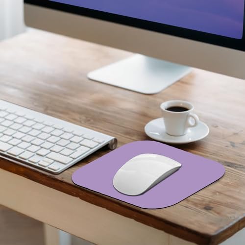 Mini Mouse Pad, 6x6 Inches, Waterproof Non-Slip Rubber Base, for Laptop, Keyboard Tray, Wireless Mouse, Home, Office, Travel (Purple)